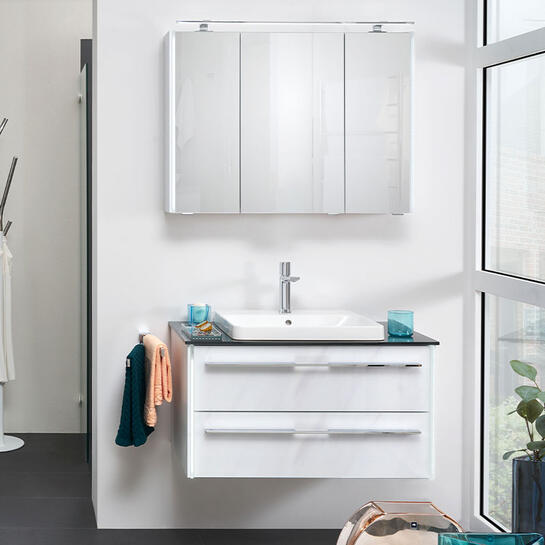 pelipal leonardo 550mm vanity unit with glass worktop pelipal leonardo 550mm vanity unit with glass worktop