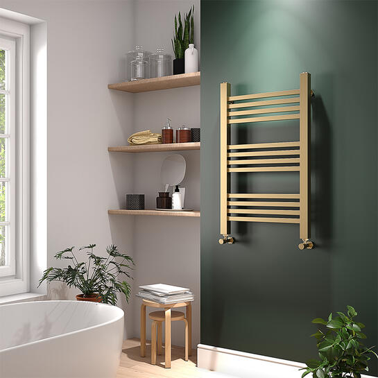 jivana radiator brushed brass 800 x 500