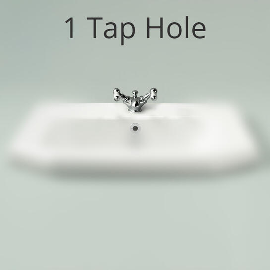 Rak Compact Semi-Recessed Ceramic Basin with 1 Tap Hole