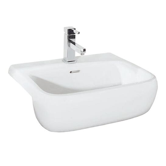 Rak Metropolitan Semi-Recessed Ceramic Basin with 1 Tap Hole