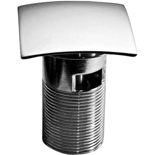 Square Clicker Slotted Basin Waste in Chrome Finish
