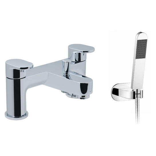 2 hole bath shower mixer deck mounted with shower kit