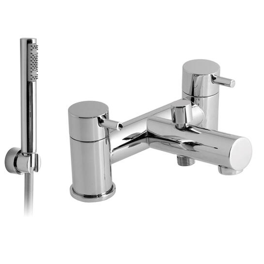 2 hole bath shower mixer deck mounted with shower kit