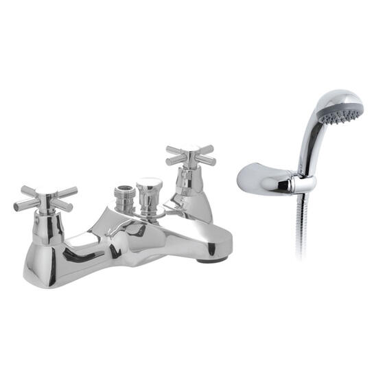 2 hole bath shower mixer deck mounted with shower kit