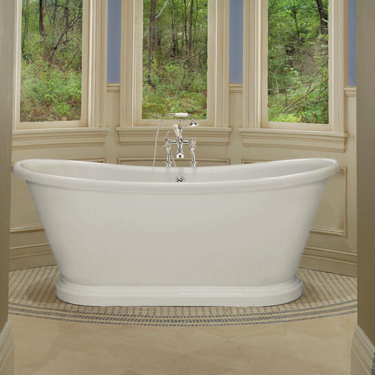 (IN STOCK) 1700mm Double Skinned Boat Bath white (IN STOCK) 1700mm Double Skinned Boat Bath white