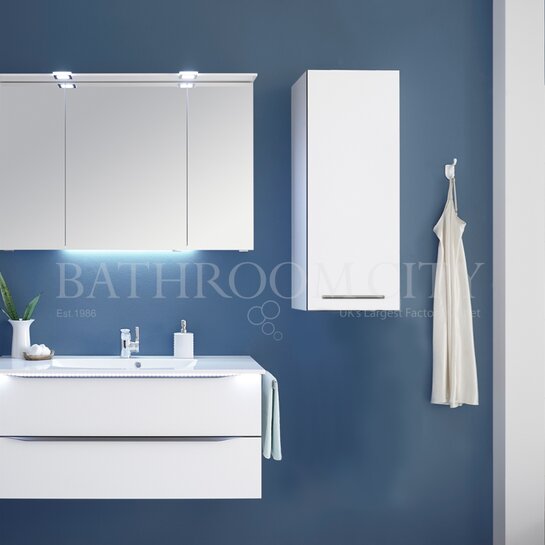 Solitaire 6025 Wall Cabinet door, glass shelves LH  700x300x170 PG2