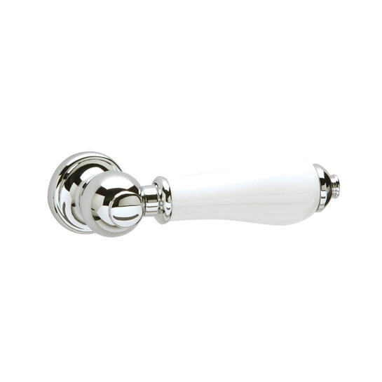 Traditional Cistern Lever Chrome/White