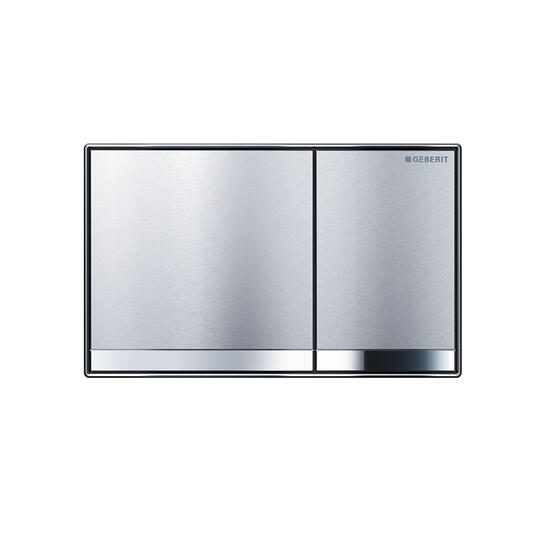 Sigma60 dual flush plate, Brushed Chrome