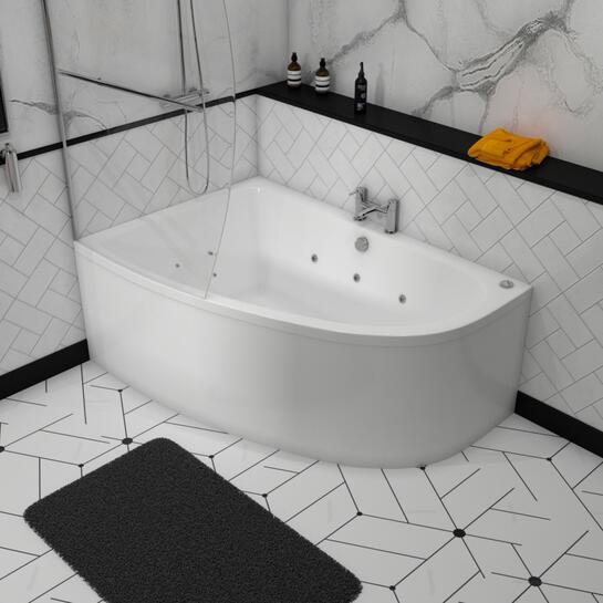 Clia Left Hand Whirlpool Bath & Panel Corner Jacuzzi Bath