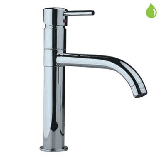 Florentine Single Lever High Neck Basin Mixer (210mm Extension Body) with Swivel Spout & 600mm Long Braided Hoses, HP 1.0