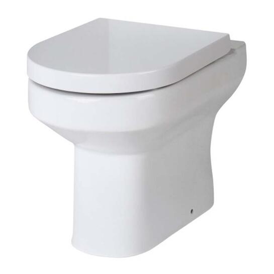 Lawton White D Shape Back To Wall Ceramic Toilet