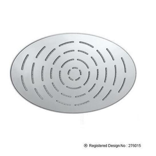 Single Function 340X220mm Oval Shape Maze Overhead Shower Head, Stainless Steel, MP 0.5