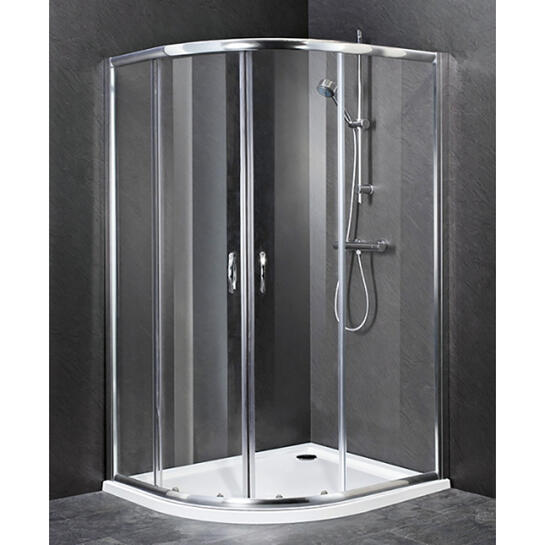 Lakes 900x900x1750 Quadrant Lower Shower Enclosure Silver