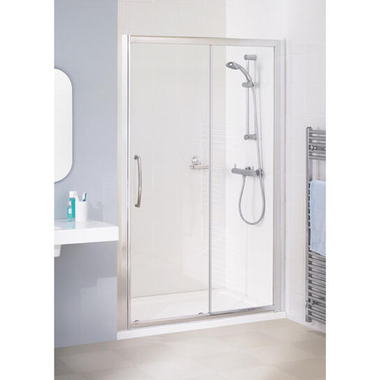 Silver Semi Framed Slider Door 1200 X 1850 Enclosure Contemporary Bathroom