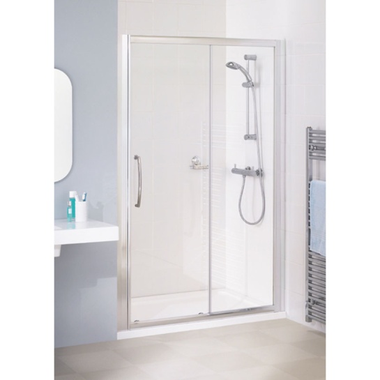 Lakes Reduced Height 1000x1750 Semi Framed Slider Shower Door Silver Bathroom Accessory