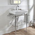 Large Basin 700mm White With Etoile Vergennes Basin StAnd Chrome