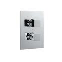 Kubix Thermostatic Concealed Chrome Shower Valve 20mm with Built-in Non Return Valves, HP 1.0