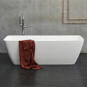 Vicenza Grande Clear Stone Freestanding White Bath