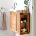 Thurlestone Traditional Cloak Offset Bathroom Vanity Unit L/H Solid Wood