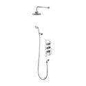 Severn Thermostatic Two Outlet Concealed Shower Valve , Fixed Shower Arm, Handset & Holder with Hose (6 inch shower head)