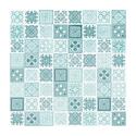 Product image for IDS Showerwall Waterproof Panels Acrylic Victorian Turquoise Tile-effect Various Sizes