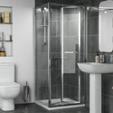 Product image for Radiant Deluxe Bifold 760mm Shower Enclosure Optional Tray and Side Panel 1900mm Height