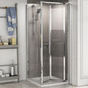 Room Scene showing 700mm Bi-fold shower door with safety glass