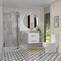 White Shower Suite with Vanity unit & Toilet
