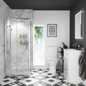 Bathroom Shower Suite with 600mm Vanity with Draws and Toilet
