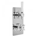 Axbridge Traditional Concealed Thermostatic Shower Valve 1 Outlet, 2 Handle, Nickel or Chrome Finish
