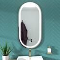 Product image for BC Oval LED Mirror with Gold Frame 1000 x 500mm