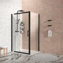 Odessa Black 1200 Sliding Shower Door