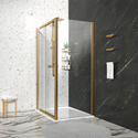 Odessa Brushed Brass 1200 Sliding Shower Door