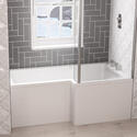 Portland 1700 Right-hand L-shape Shower Bath with Optional Beauforte Reinforcement