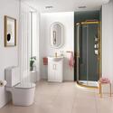 Celeste White 550 Gold Shower Suite