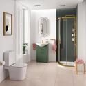 Celeste Green 550 Gold Shower Suite