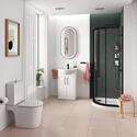 Celeste White 550 Black Shower Suite