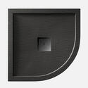 aqualavo 800 quadrant shower tray black slate effect slimline