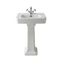 bayswater victrion traditional 540mm basin & pedestal with chrome overflow