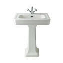 bayswater victrion traditional 640mm basin & pedestal with chrome overflow