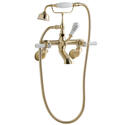 bayswater victrion brushed gold lever wall mounted bath shower mixer tap