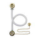 concealed plug & chain bath waste in brushed gold