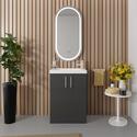 slender anthracite 600mm vanity unit