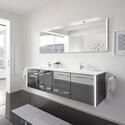 pelipal leonardo 1740mm double vanity unit with profile lighting | basin options, see addons | optional flat mirror