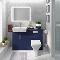 oliver 1200 navy blue fitted furniture chrome