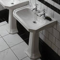 Granley Deco White Cloakroom Basin 2TH And Pedestal
