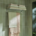 Towel Shelf With Towel Rail 550mm (22) Wall Mounted