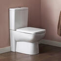 Close Coupled Pan with Central Dual Push Button Flush Cistern and Soft Close Seat