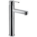 Fusion Single Lever High Neck Basin Mixer (150mm Extension Body)without Popup Waste, with 600mm Long Braided Hoses