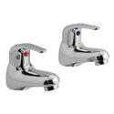 sheek Modern CHROME Twin Bath Taps (Pairs of taps) With a featured Standard spout And a lever Handle